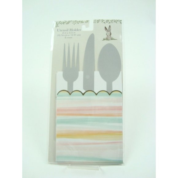 Easter Brunch Cardstock Utensil Holder 4x5.5" 8 Cnt - Design Group (8 count) - Picture 6 of 8